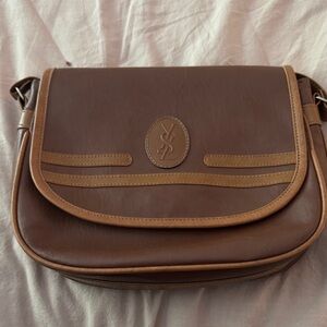 Yves Saint Laurent Brown Tan Bag Vintage